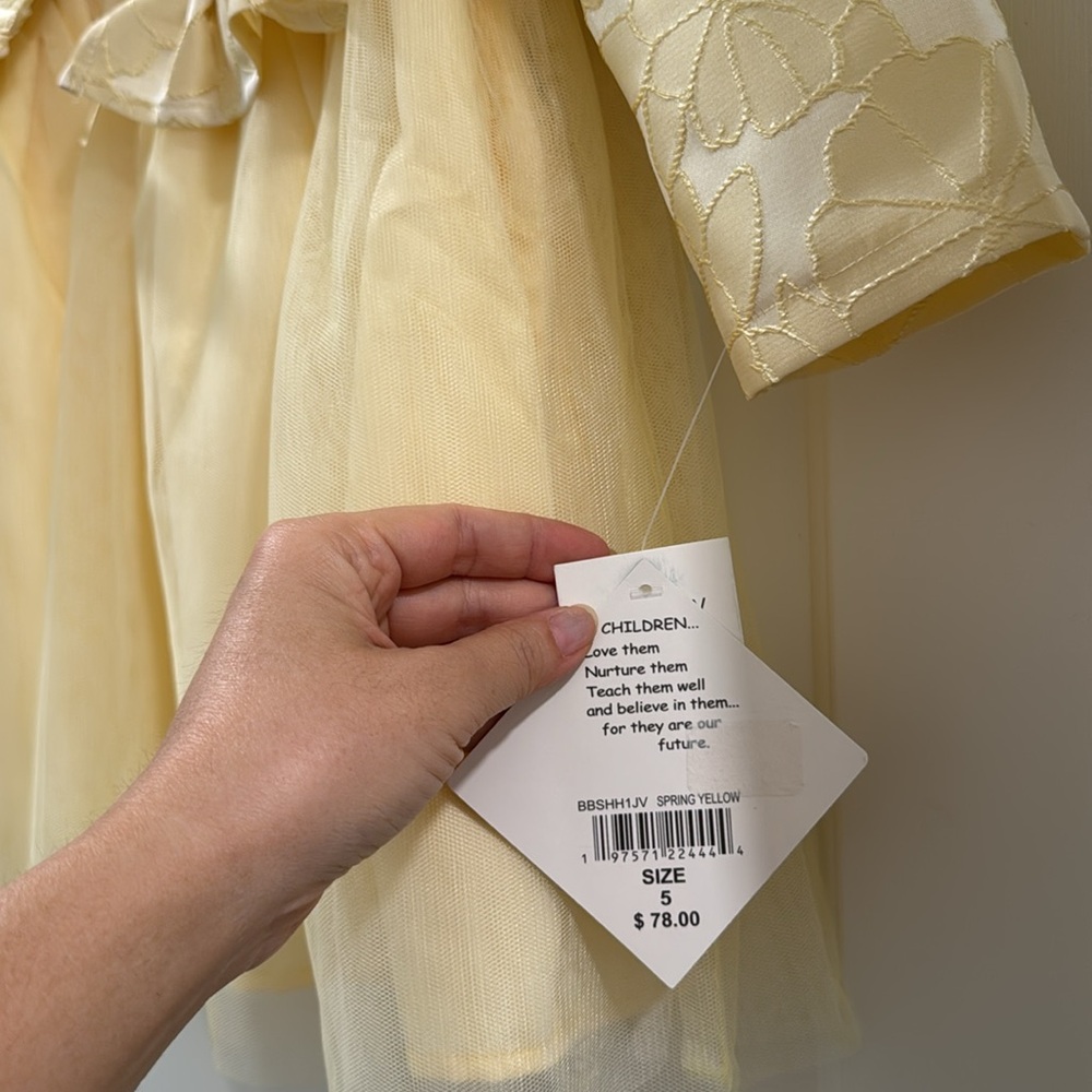 Yellow Floral Dress with Jacket - Picture 7 of 9